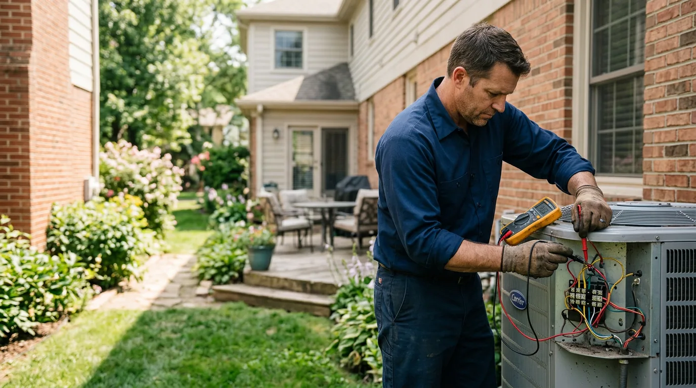 HVAC technician working near Lewisville, NC